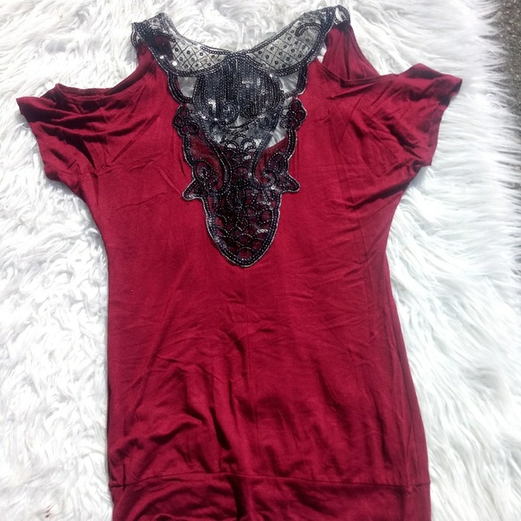 Red flair top - Picture 1 of 8